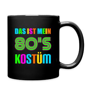 80s Kostüm Retro 80er Jahre Fan Achtziger - Tasse einfarbig - Schwarz - Rechts