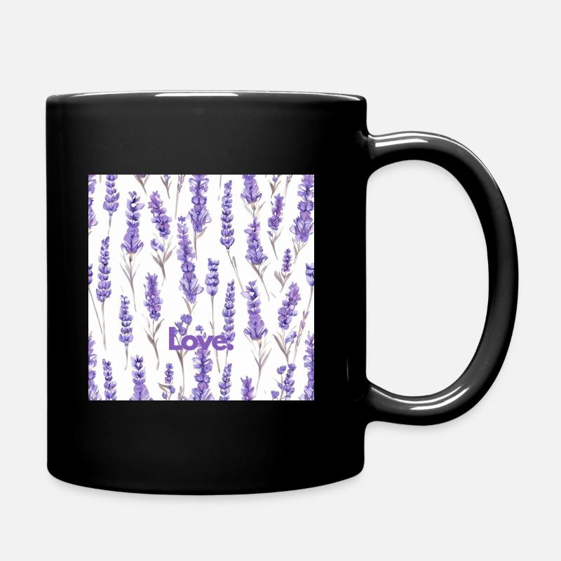 Lavender Love - Tasse einfarbig - Schwarz