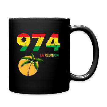 974 La Réunion Rastafari Rasta - Mug uni - noir - Droite