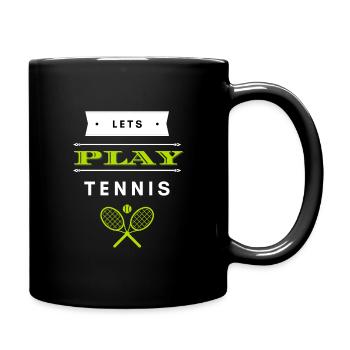 Lets Play Tennis - For Tennisplayers and Coaches - Tasse einfarbig - Schwarz - Rechts