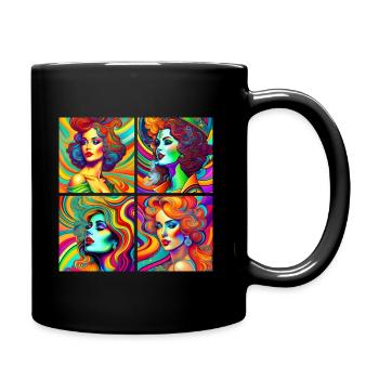 psychedelic Léa - Mug uni - noir - Droite