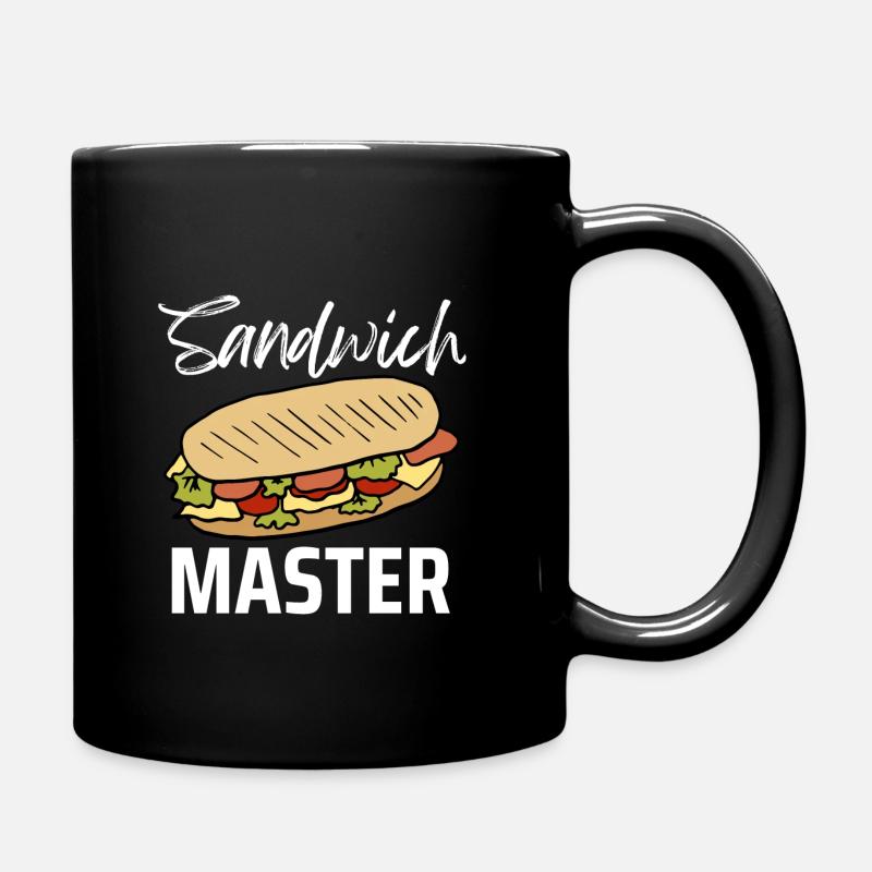 Sandwich Master Deli Sub Lover Funny Sandwich - Full Colour Mug - black