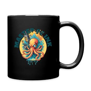 Octopus Master of Ink - Full Colour Mug - black - Right