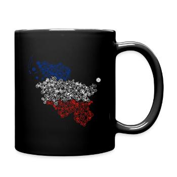 Fahrradland Schleswig-Holstein - Tasse einfarbig - Schwarz - Rechts