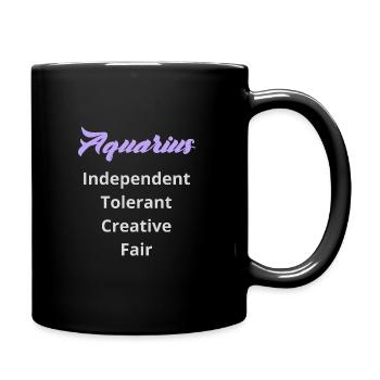 Logo signe astrologique "Verseau" - Mug uni - noir - Droite