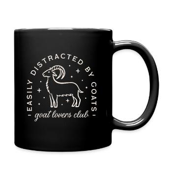Ziegen Lustiger Humor - Tasse einfarbig - Schwarz - Rechts
