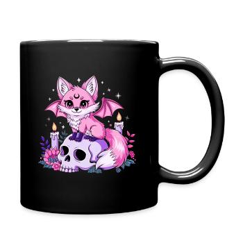 Tier Kawaii Pastell Goth Aaesthetic - Tasse einfarbig - Schwarz - Rechts