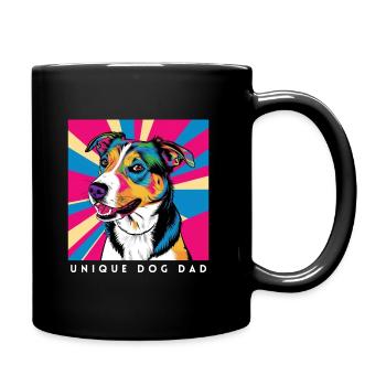 Unique Dog Dad - Dog Merch for everyone - MixedDog - Tasse einfarbig - Schwarz - Rechts