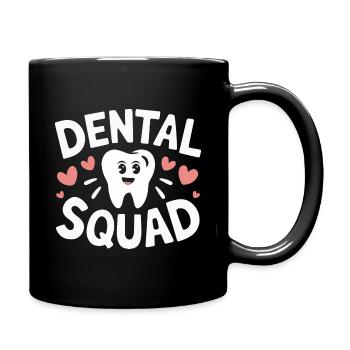 Zahnarzt Zahnarzthelferin Zähne - Tasse einfarbig - Schwarz - Rechts