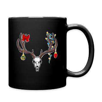 Cerf de Noël - Mug uni - noir - Droite