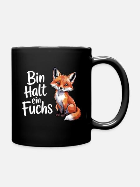 Bin halt ein Fuchs Clever Schlau Schulkind Schule - Enfärgad mugg - svart