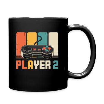 Player 1 Player 2 Gamer Funny Father Son Matching - Full Colour Mug - black - Right