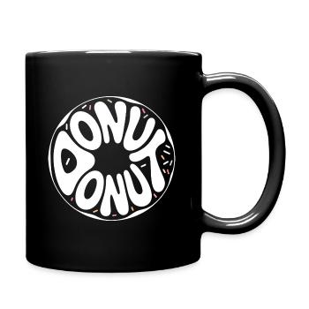 Donut - Cool Donut Logo - Full Colour Mug - black - Right