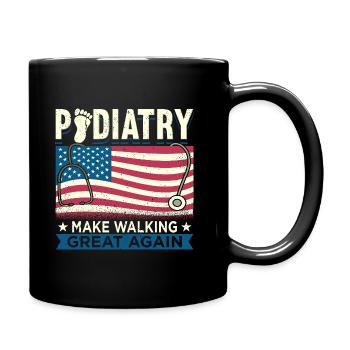 Make Walking Great Again Podiatry Humor - Full Colour Mug - black - Right