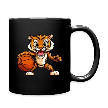 Tiger Basketball Player / Basketball Tiger - Full Colour Mug - black - Right