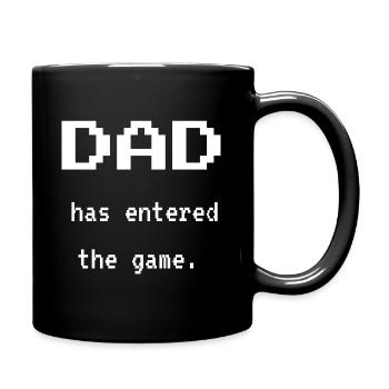 Gaming-DAD in Planung – Weißgedrucktes - Tasse einfarbig - Schwarz - Rechts