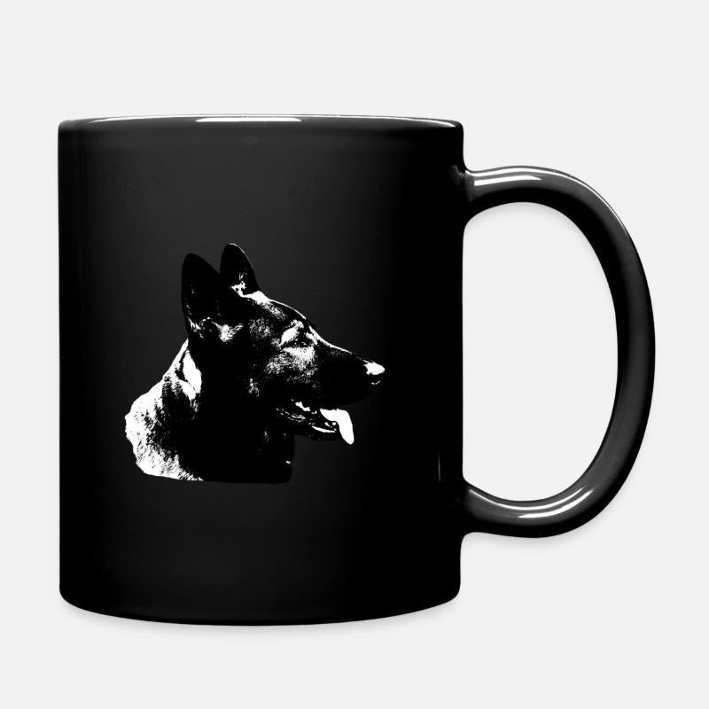 Schäferhund,Hundekopf,Hundesport,Rassehund - Tasse einfarbig - Schwarz