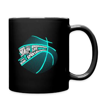 Sport Gesundheit Fitness Basketball - Tasse einfarbig - Schwarz - Rechts