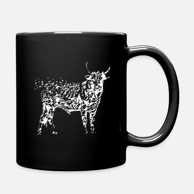 Stier - Tasse einfarbig - Schwarz
