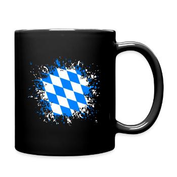 Bayern flag Munich blob spot Ulm - Full Colour Mug - black - Right