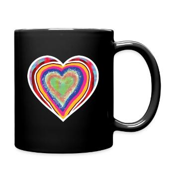 Un cœur dans les cœurs est un pur amour à plusieurs niveaux - Mug uni - noir - Droite