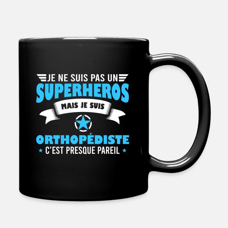 Orthopédiste super héros cadeau drôle - Mug uni - noir