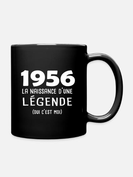 1956 cadeau année de naissance anniversaire - Mug uni - noir