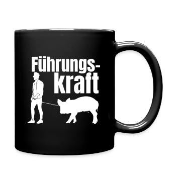 Führungskraft Pferde Landwirt Gassi Chef - Tasse einfarbig - Schwarz - Rechts