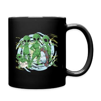 Alien - Tasse einfarbig - Schwarz - Rechts