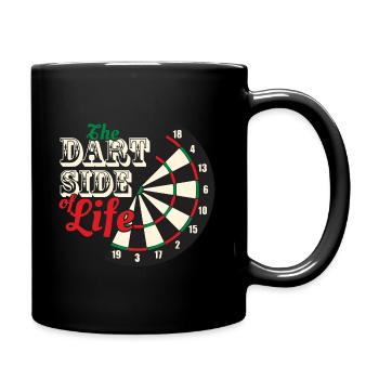 Dart The Dart side of Life Dartscheibe Dartboard - Full Colour Mug - black - Right