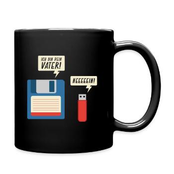 Ich Bin Dein Vater Diskette USB Stick Informatik - Tasse einfarbig - Schwarz - Rechts