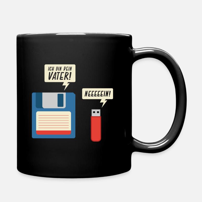 Ich Bin Dein Vater Diskette USB Stick Informatik - Tasse einfarbig - Schwarz