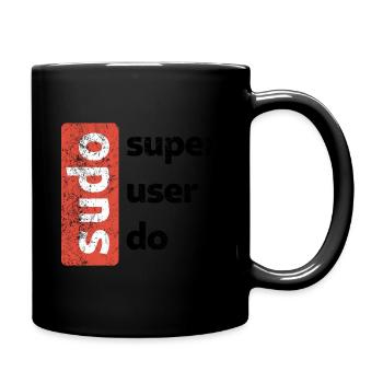 sudo - superuser do - Tasse einfarbig - Schwarz - Rechts