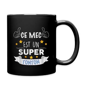 t-shirt super tonton Idée cadeau oncle - Mug uni - noir - Droite