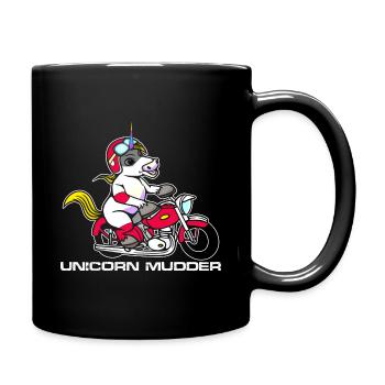 Unicorn Unicorn Magic Motocross Motorcycle Horse - Full Colour Mug - black - Right