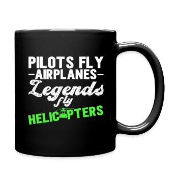 Hélicoptère pilote hélico hélicoptère - Mug uni - noir - Droite