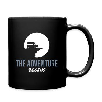 L’aventure commence la conception de la pépite de camping-car personnalisée - Mug uni - noir - Droite