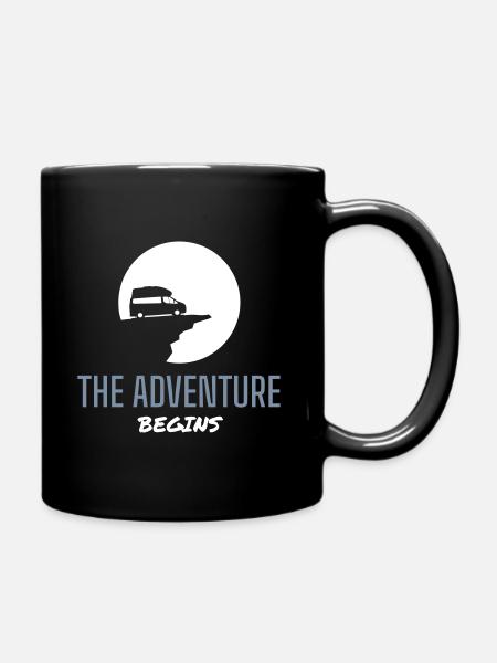 The Adventure Begins Custom Camper Nugget Design - Tasse einfarbig - Schwarz