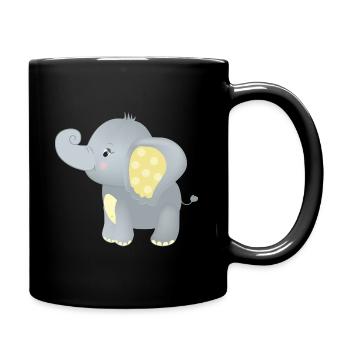 Baby Elephant Drôle De T-shirt Doux Idée Cadeau - Mug uni - noir - Droite
