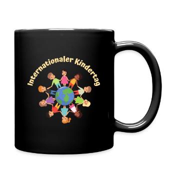 Internationaler Kindertag - Tasse einfarbig - Schwarz - Rechts