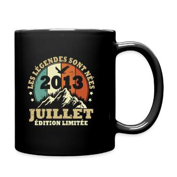 Les légendes sont nées en Juillet 2013 Vintage - Mug uni - noir - Droite