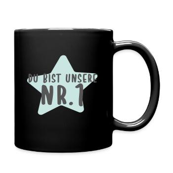 Du bist unsere Nr 1 - Tasse einfarbig - Schwarz - Rechts