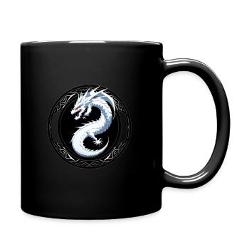 Logo du dragon - Mug uni - noir - Droite