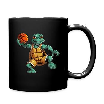 Basketball Turtle - Full Colour Mug - black - Right