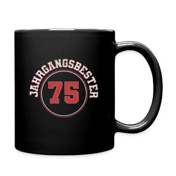 Jahrgangsbester 75 - Tasse einfarbig - Schwarz - Rechts