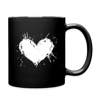 Symbole Coeur Cadeau Saint-Valentin - Mug uni - noir - Droite