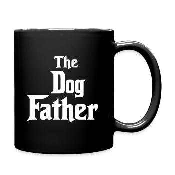 Lustiges Typografie-Design "Der Hundevater" - Tasse einfarbig - Schwarz - Rechts