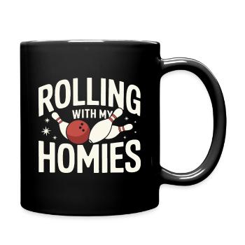 Bowling Bowler Pin Ball Bowling Ball - Tasse einfarbig - Schwarz - Rechts