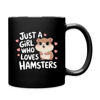 Hamster - Tasse einfarbig - Schwarz - Rechts