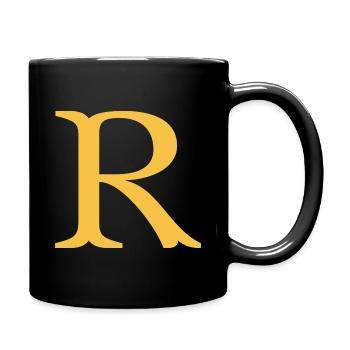 R - Tasse einfarbig - Schwarz - Rechts